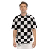 Chessboard Sphere Print Men's Short Sleeve Shirts-grizzshop