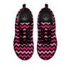 Chevron Black And Pink Print Pattern Black Sneaker-grizzshop