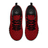 Chevron Black And Red Print Pattern Black Sneaker-grizzshop