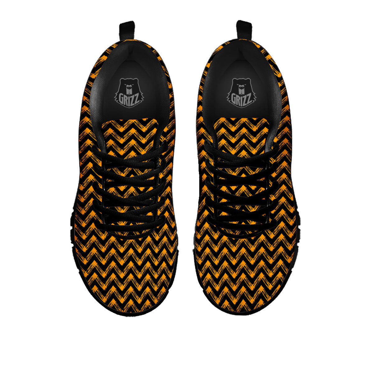 Chevron Halloween Print Pattern Black Sneaker-grizzshop