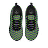 Chevron Mardi Gras Print Pattern Black Sneaker-grizzshop