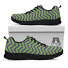 Chevron Mardi Gras Print Pattern Black Sneaker-grizzshop