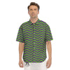 Chevron Mardi Gras Print Pattern Men's Short Sleeve Shirts-grizzshop