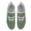 Chevron Mardi Gras Print Pattern White Athletic Shoes-grizzshop