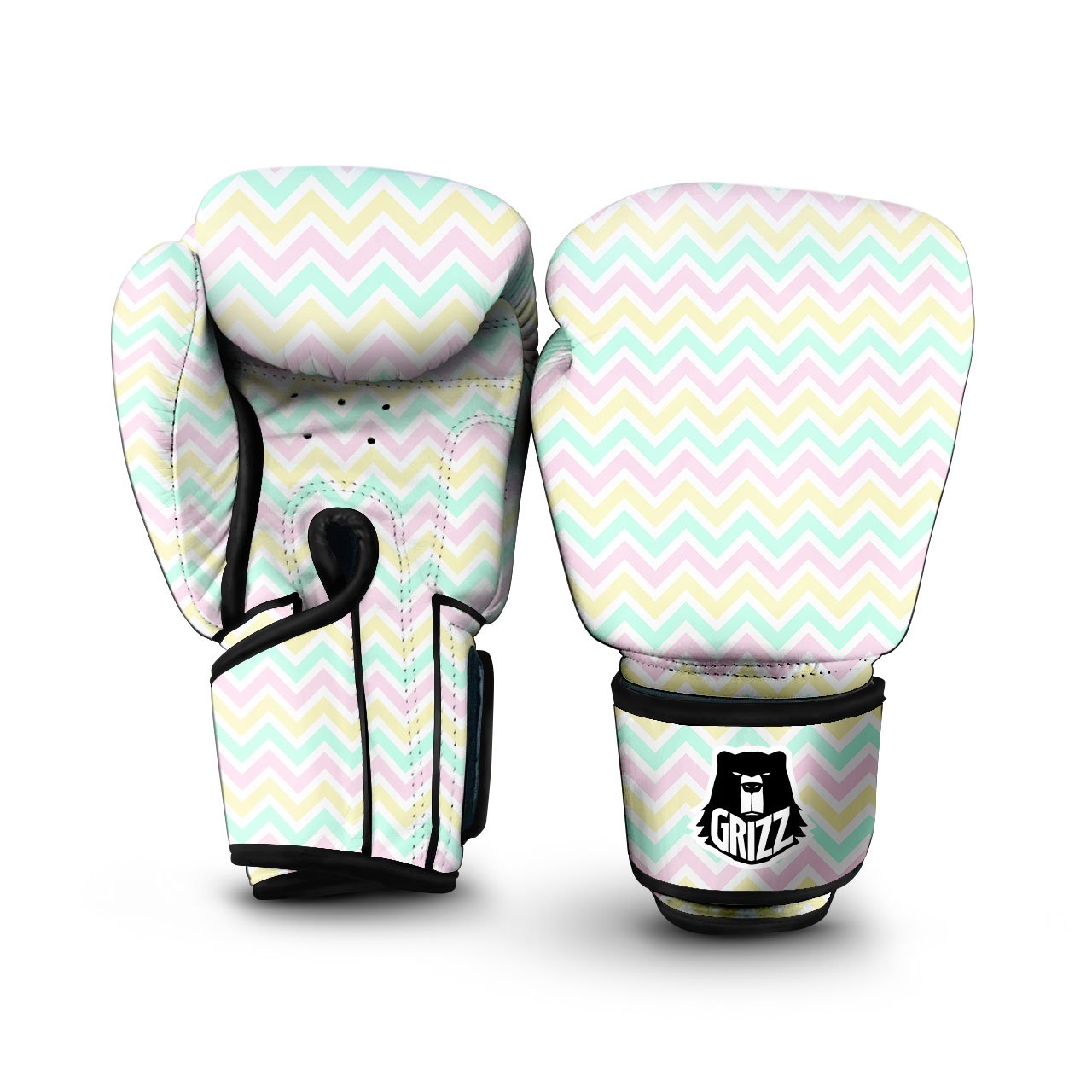Chevron Pastel Print Pattern Boxing Gloves-grizzshop