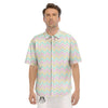 Chevron Pastel Print Pattern Men's Short Sleeve Shirts-grizzshop