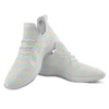 Chevron Pastel Print Pattern White Athletic Shoes-grizzshop