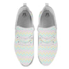 Chevron Pastel Print Pattern White Athletic Shoes-grizzshop