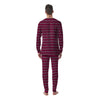 Chevron Pink And Black Print Pattern Men's Pajamas-grizzshop