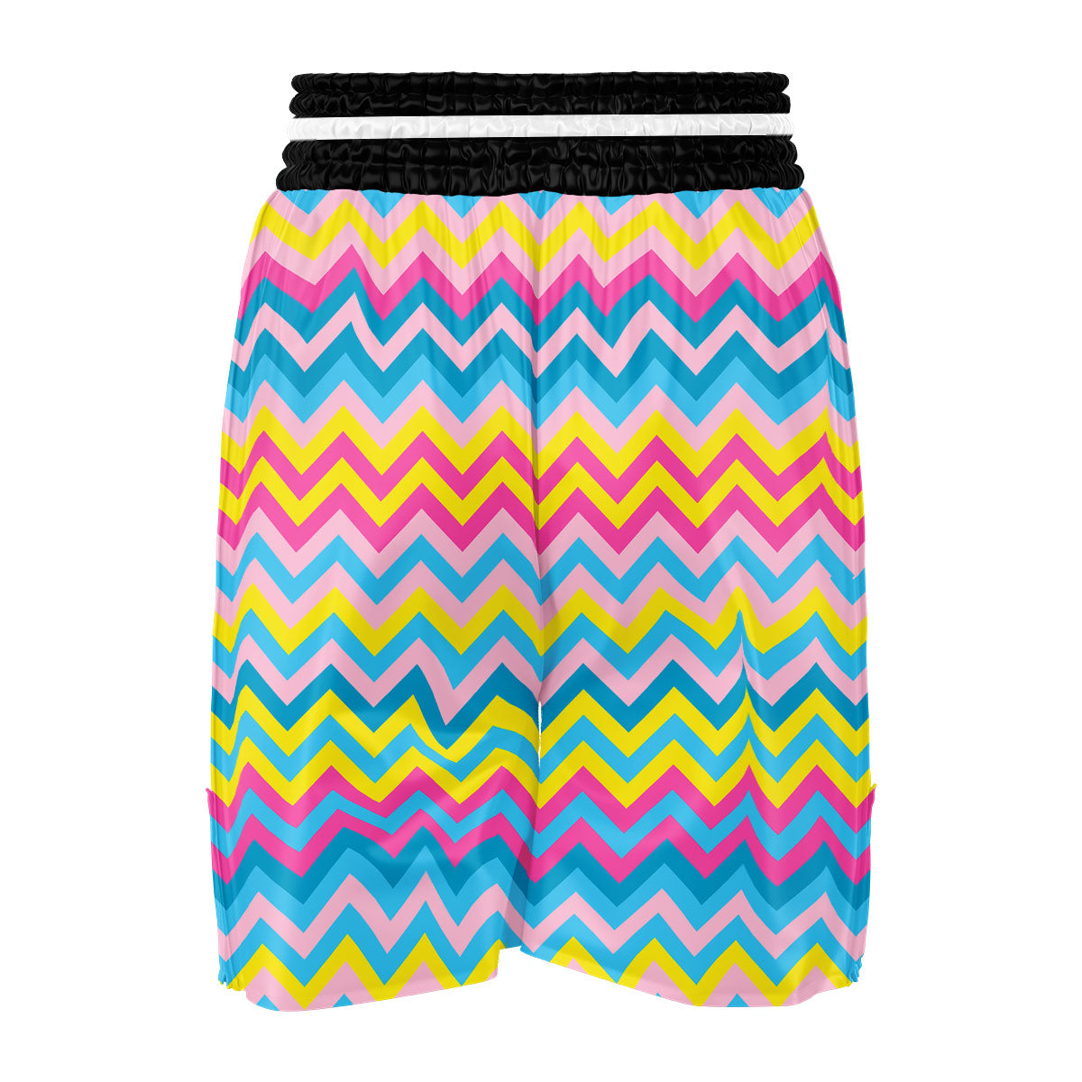 Chevron Rainbow Print Pattern Boxing Shorts-grizzshop