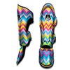 Chevron Rainbow Print Pattern Muay Thai Shin Guards-grizzshop