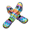 Chevron Rainbow Print Pattern Muay Thai Shin Guards-grizzshop