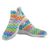 Chevron Rainbow Print Pattern White Athletic Shoes-grizzshop