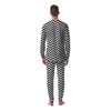 Chevron White And Black Print Pattern Men's Pajamas-grizzshop