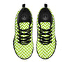 Chevron White And Lime Green Print Black Sneaker-grizzshop