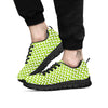 Chevron White And Lime Green Print Black Sneaker-grizzshop