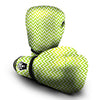 Chevron White And Lime Green Print Boxing Gloves-grizzshop