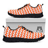 Chevron White And Orange Print Pattern Black Sneaker-grizzshop