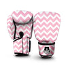 Chevron White And Pink Print Pattern Boxing Gloves-grizzshop