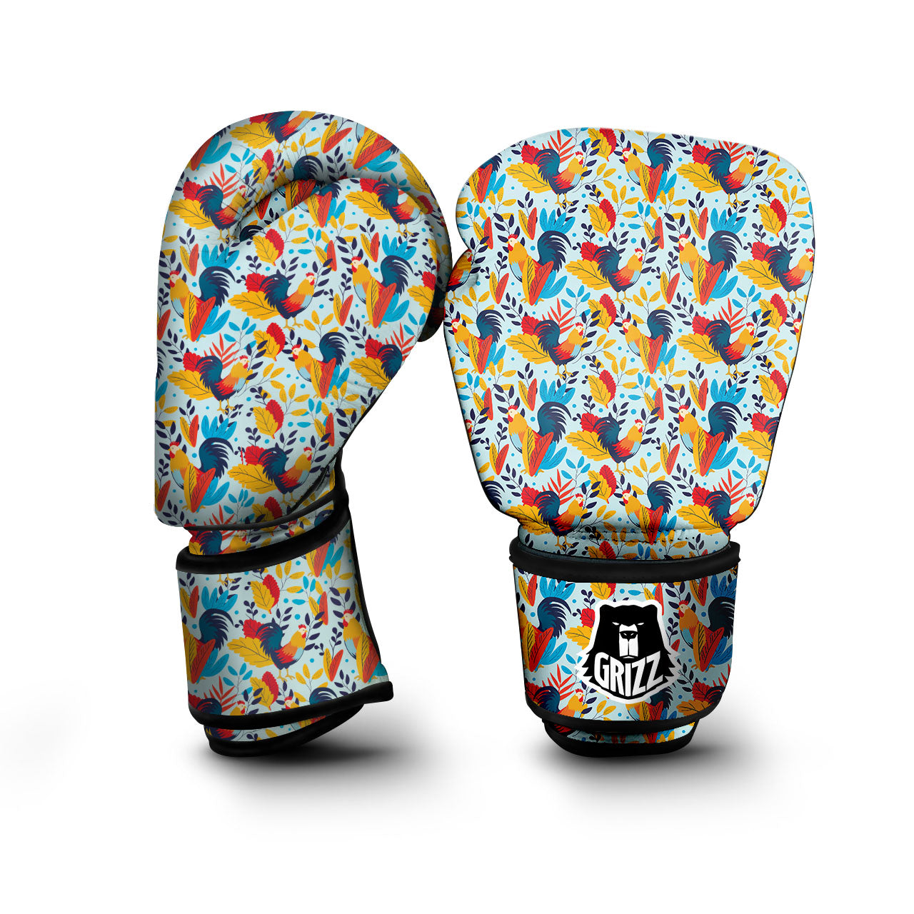 Chicken Exotic Print Pattern Boxing Gloves-grizzshop