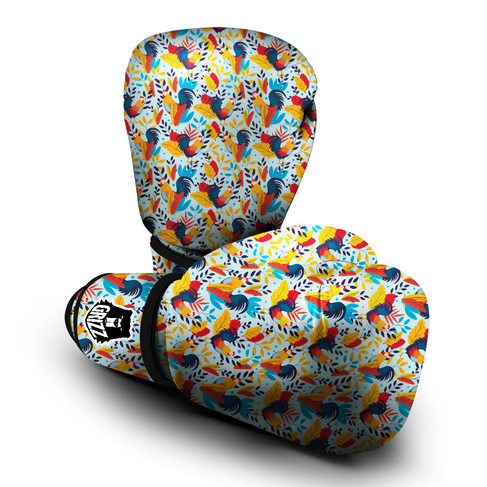 Chicken Exotic Print Pattern Boxing Gloves-grizzshop