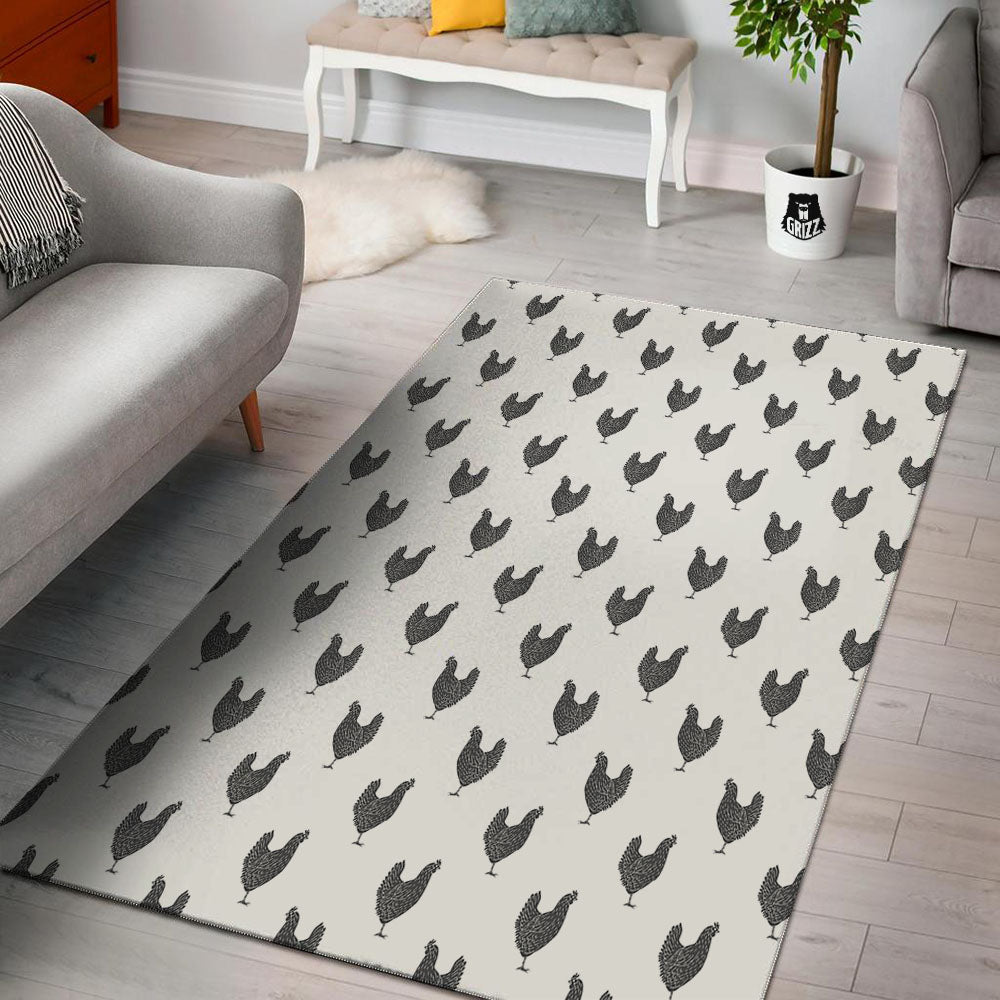Chicken Painting Print Pattern Floor Mat-grizzshop