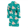 Chihuahua Dot Pattern Print Men Long Robe-grizzshop