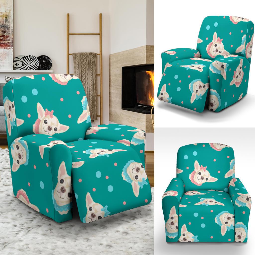 Chihuahua Dot Pattern Print Recliner Cover-grizzshop