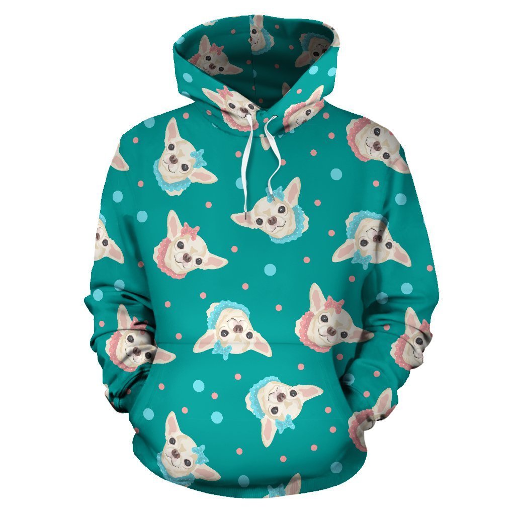 Chihuahua Dot Pattern Print Women Men Pullover Hoodie-grizzshop