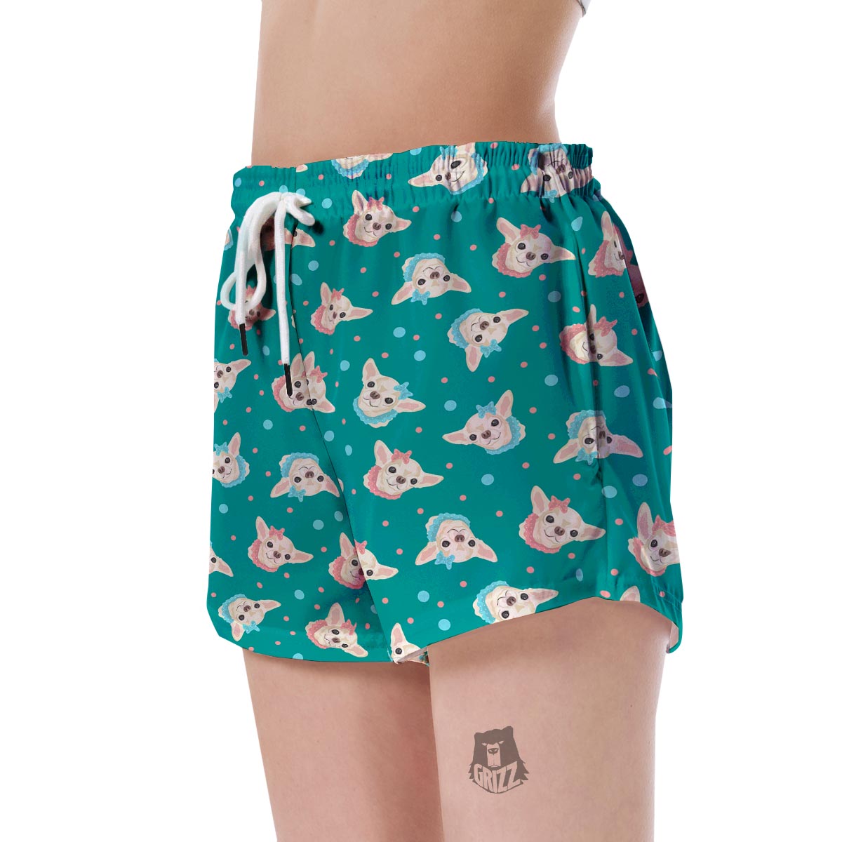 Chihuahua Dot Pattern Print Women's Shorts-grizzshop