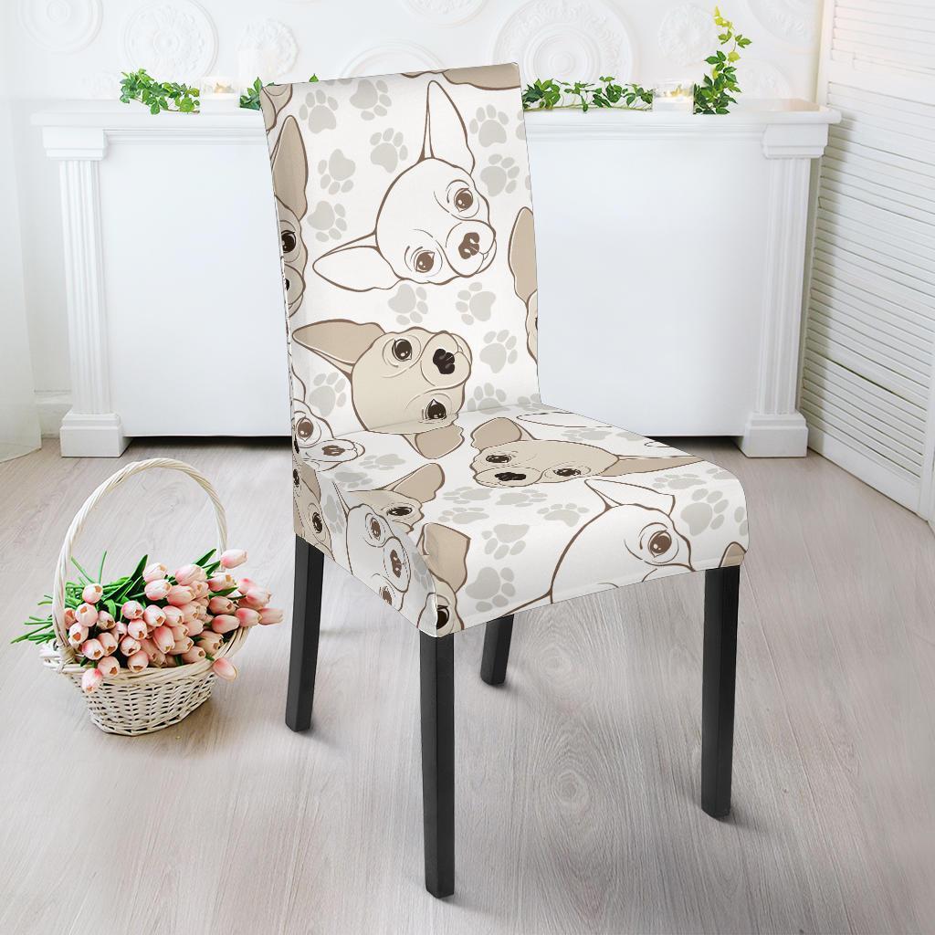 Chihuahua Pattern Print Chair Cover-grizzshop