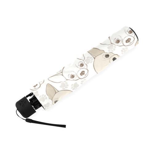 Chihuahua Pattern Print Foldable Umbrella-grizzshop