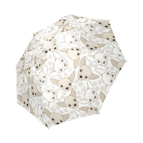 Chihuahua Pattern Print Foldable Umbrella-grizzshop