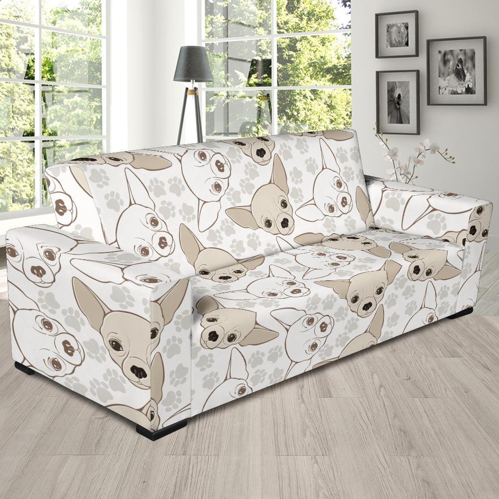 Chihuahua Pattern Print Sofa Covers-grizzshop