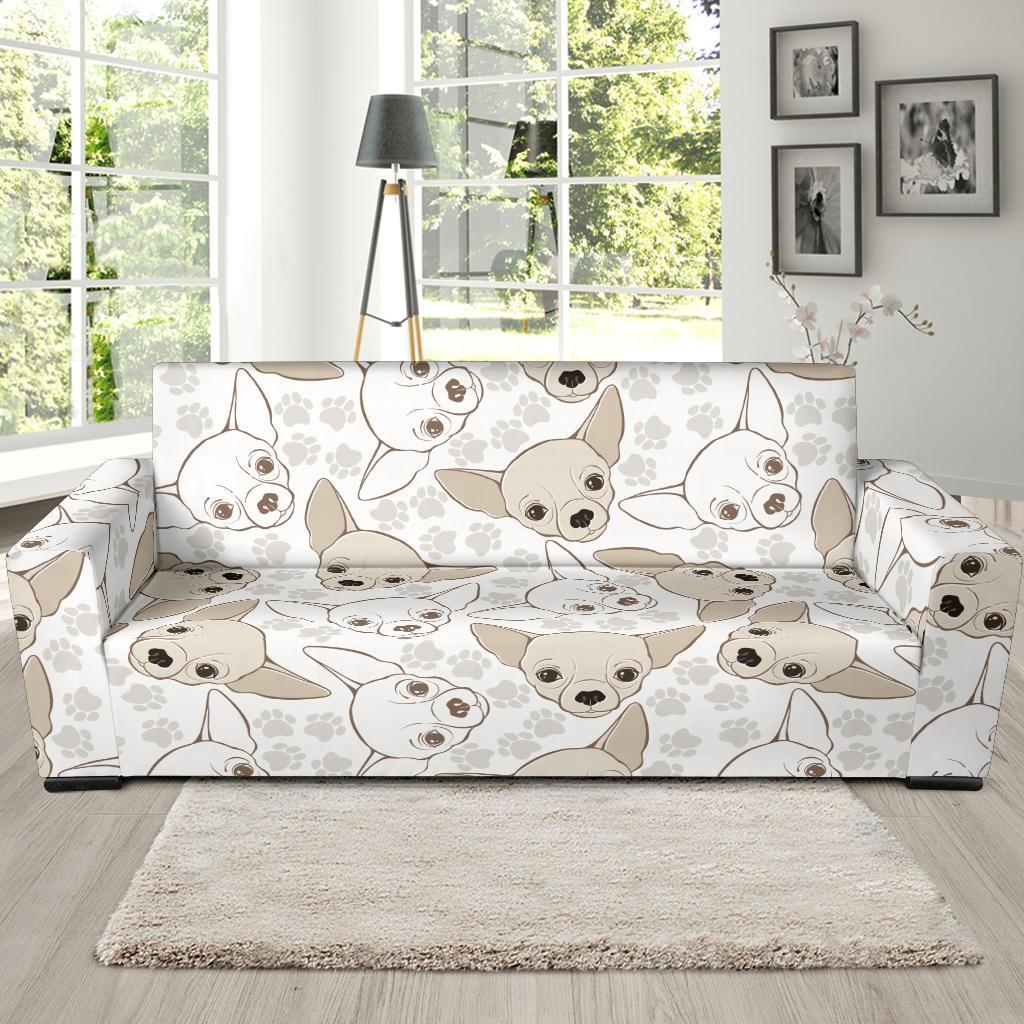 Chihuahua Pattern Print Sofa Covers-grizzshop