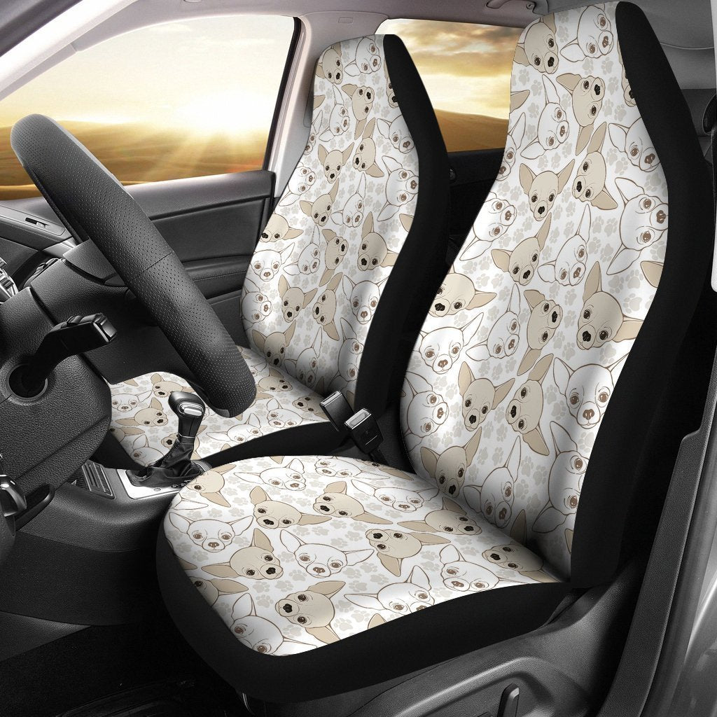 Chihuahua Pattern Print Universal Fit Car Seat Cover-grizzshop