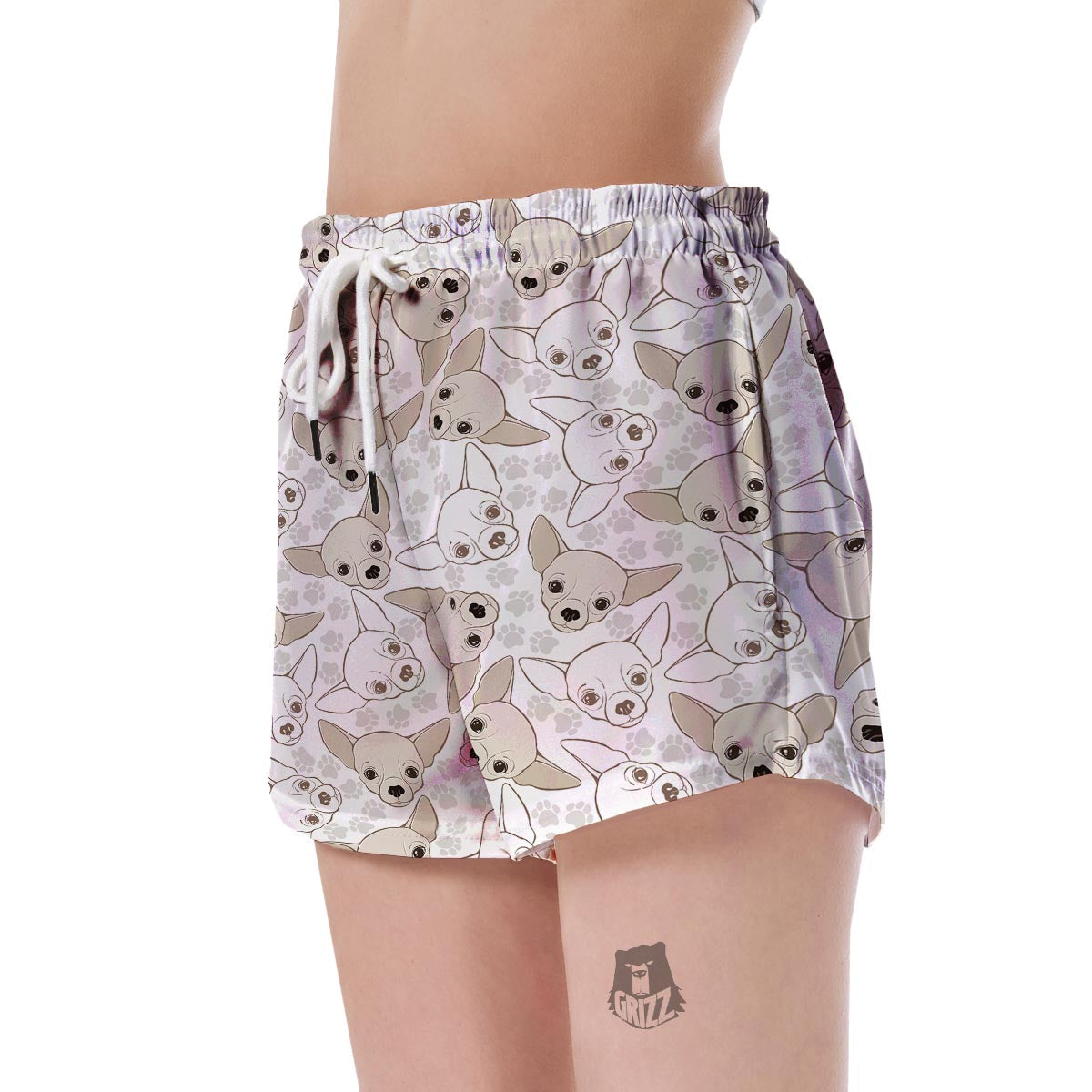Chihuahua Pattern Print Women's Shorts-grizzshop