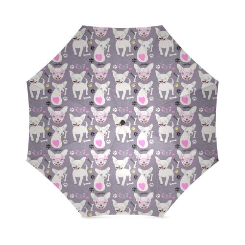 Chihuahua Print Pattern Print Foldable Umbrella-grizzshop