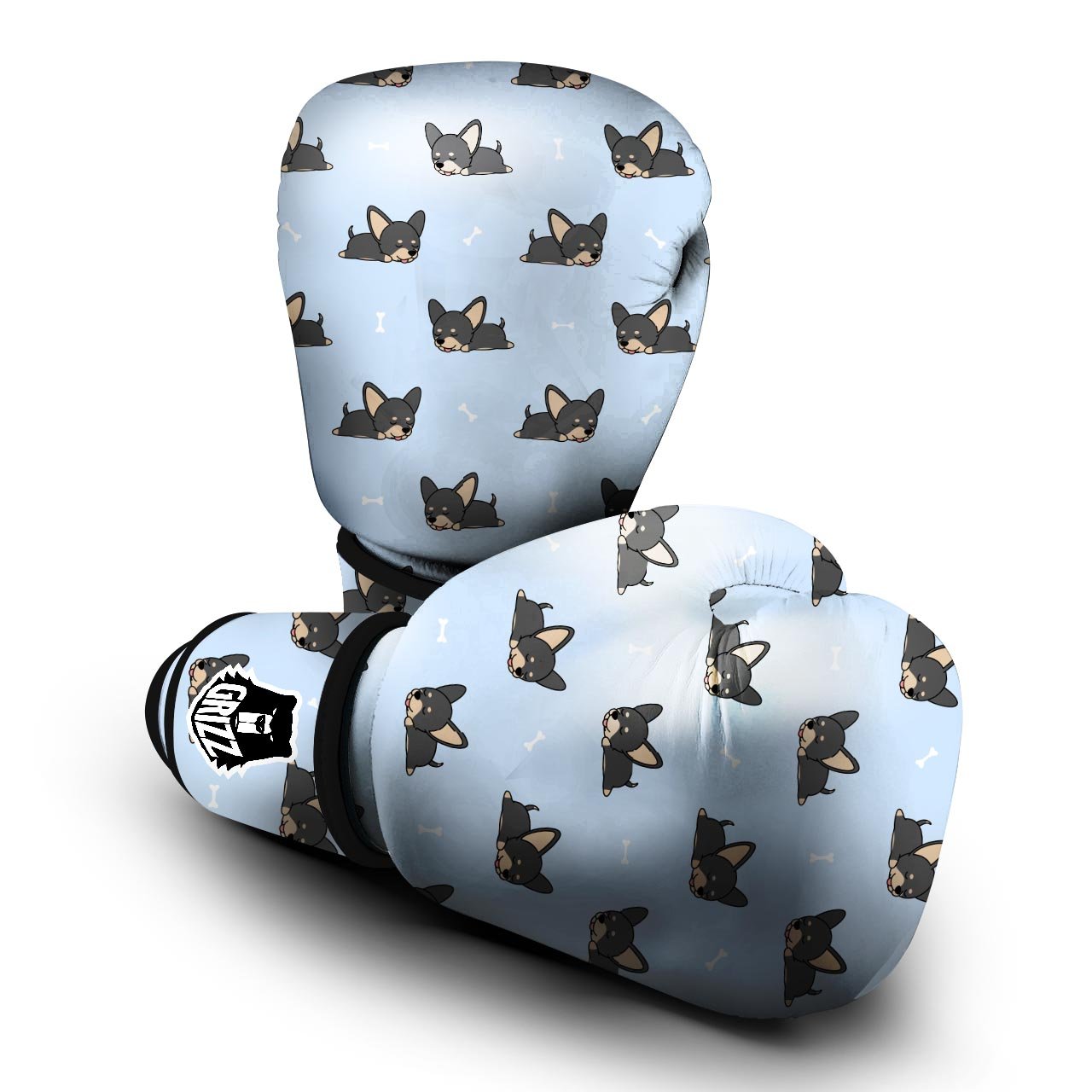 Chihuahua Sleeping Print Pattern Boxing Gloves-grizzshop