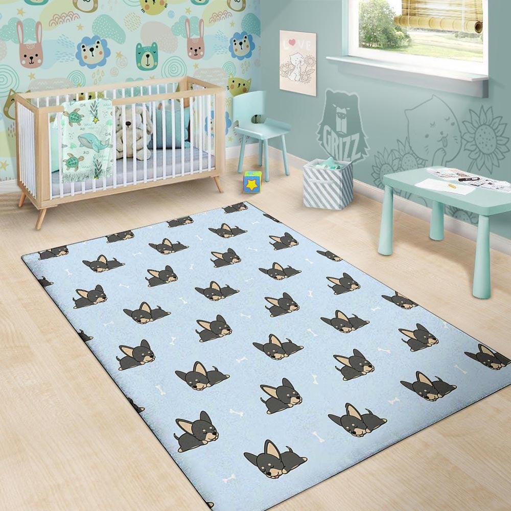 Chihuahua Sleeping Print Pattern Floor Mat-grizzshop