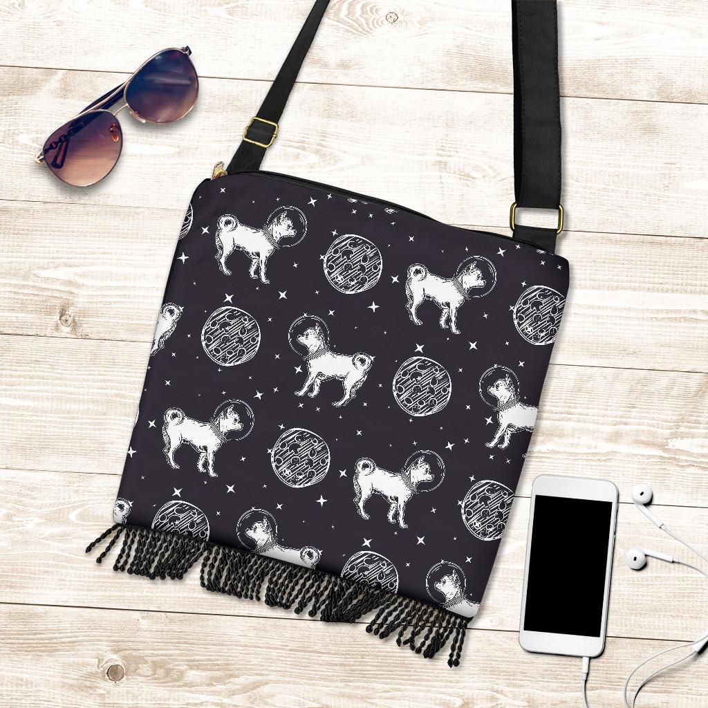 Chihuahua Space Pattern Print Crossbody Bags-grizzshop