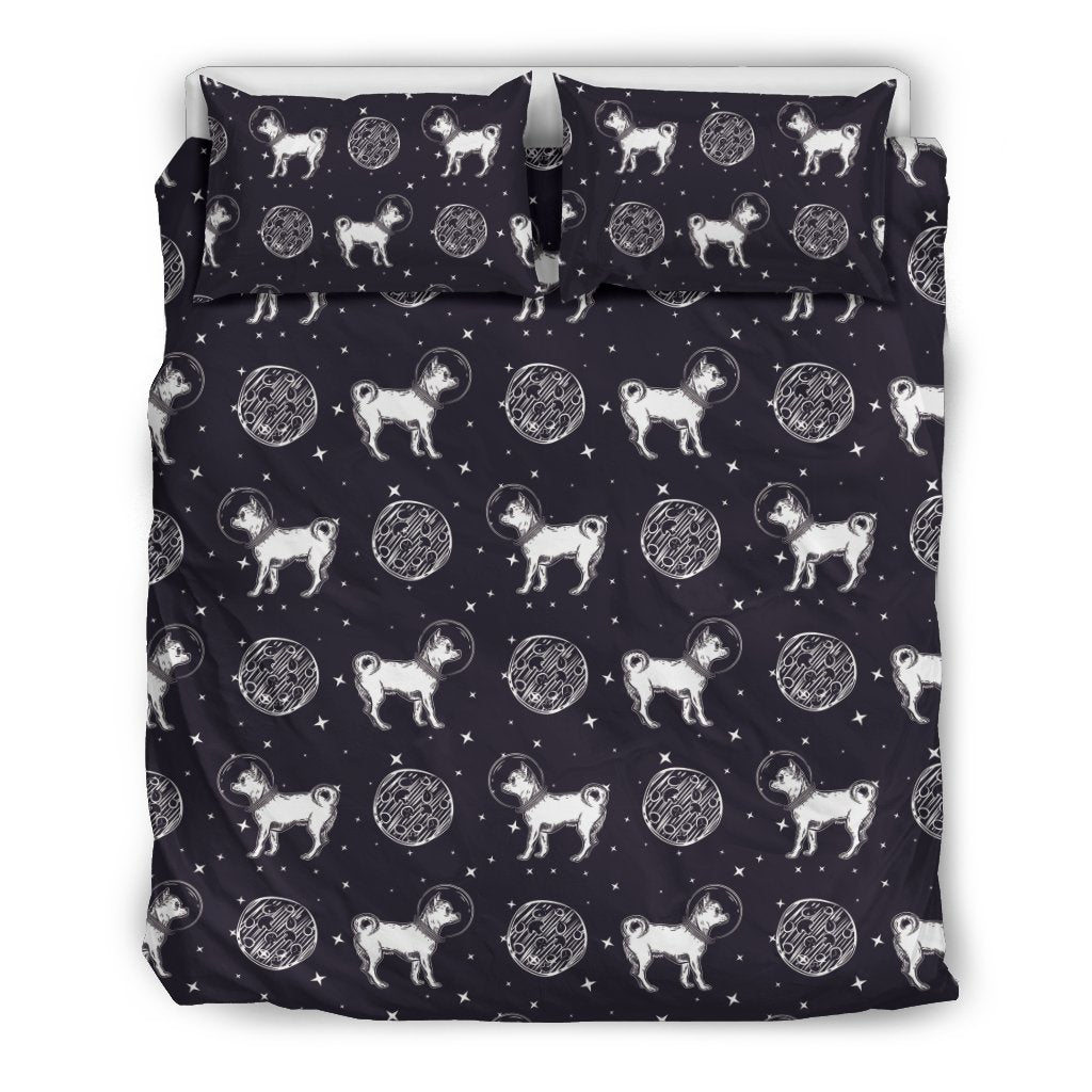 Chihuahua Space Pattern Print Duvet Cover Bedding Set-grizzshop