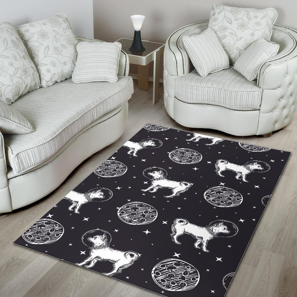 Chihuahua Space Pattern Print Floor Mat-grizzshop