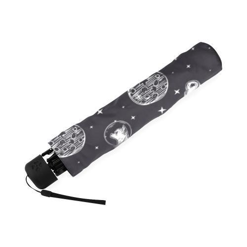 Chihuahua Space Pattern Print Foldable Umbrella-grizzshop
