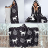 Chihuahua Space Pattern Print Hooded Blanket-grizzshop