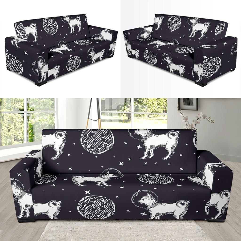 Chihuahua Space Pattern Print Sofa Covers-grizzshop