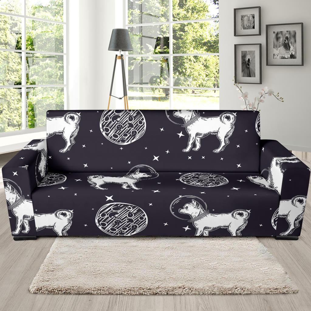 Chihuahua Space Pattern Print Sofa Covers-grizzshop