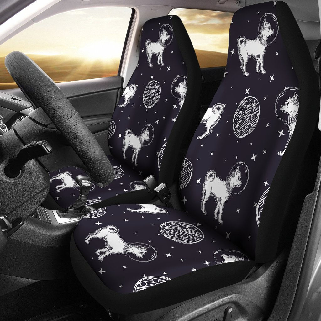 Chihuahua Space Pattern Print Universal Fit Car Seat Cover-grizzshop