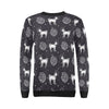 Chihuahua Space Pattern Print Women Crewneck Sweatshirt-grizzshop