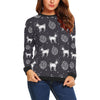 Chihuahua Space Pattern Print Women Crewneck Sweatshirt-grizzshop